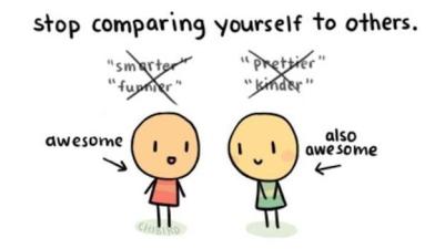 comparing yourself cartoon